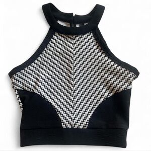 Black and White Women's Cropped Tank